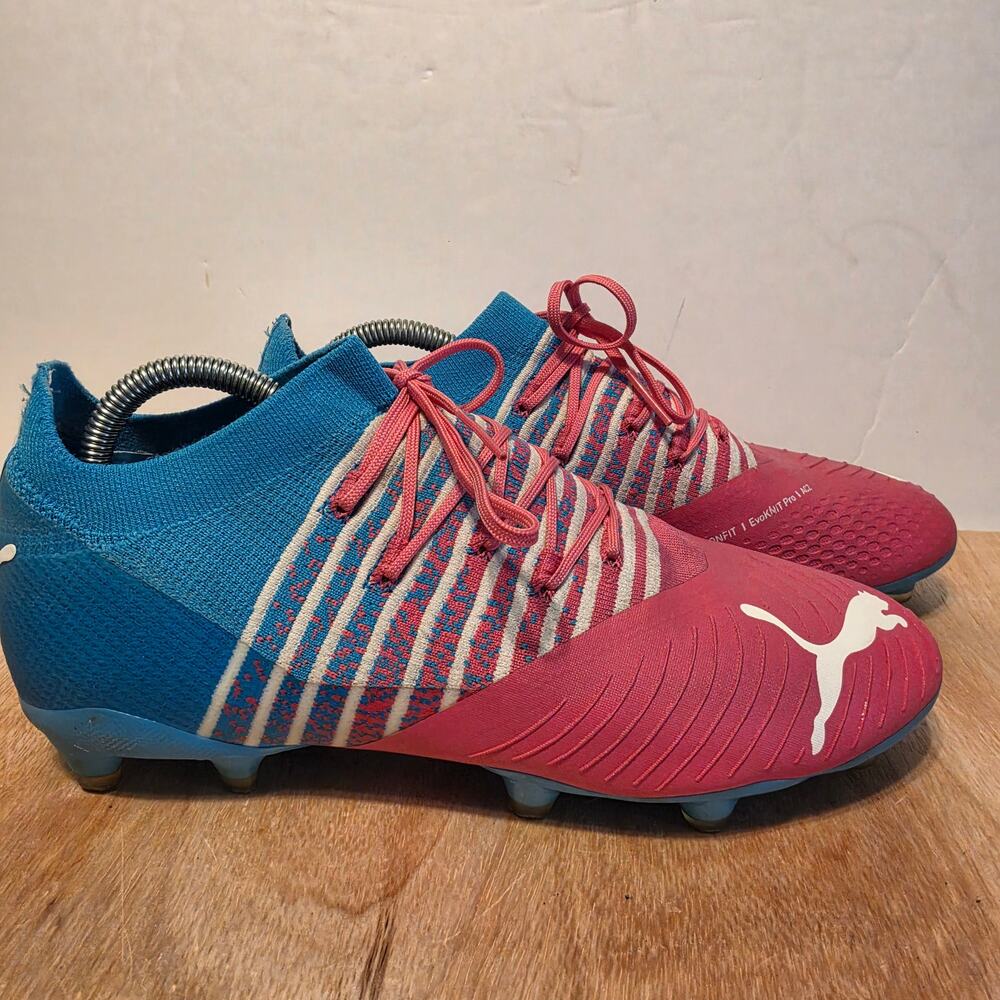 Puma Pink/Blue Future Z 1.4 Creative FG/AG Soccer Cleats FUSHION FIT size 8.5
